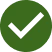 Circular green tick symbol